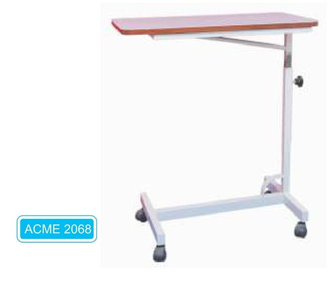 Polished Manual Over Bed Table, for Hospital, Feature : Easy To Assemble, Fine Finishing, Rust Proof