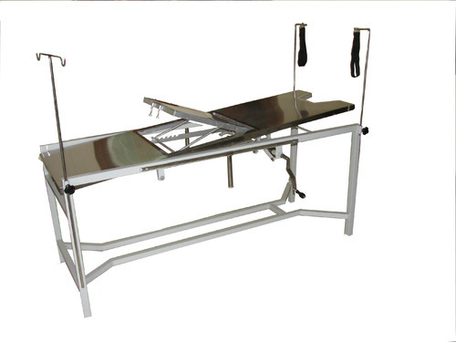 ACME Manual Coated Iron Mechanically Obstetric Labour Table, Color : Grey