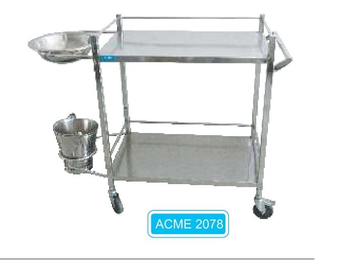 ACME Polished Stainless Steel Dressing Trolley, Feature : Anti Corrosive, Durable, High Quality