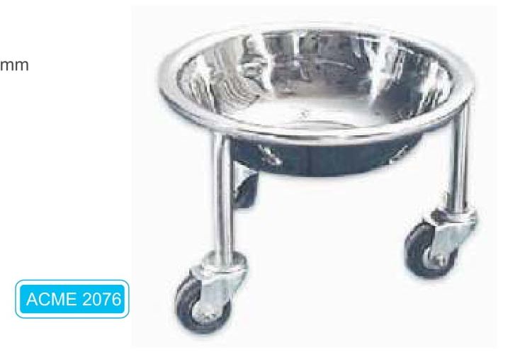 Round Stainless Steel Kick Bucket, for Hospitals, Color : Silver