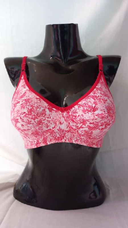 Bra - Red Tiger Printed, Size : S To XL