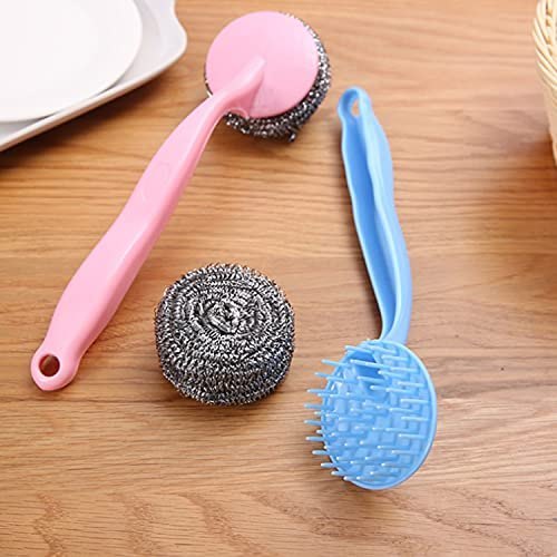 Stainless Steel 1 Plastic Handle Scroutcher Brush