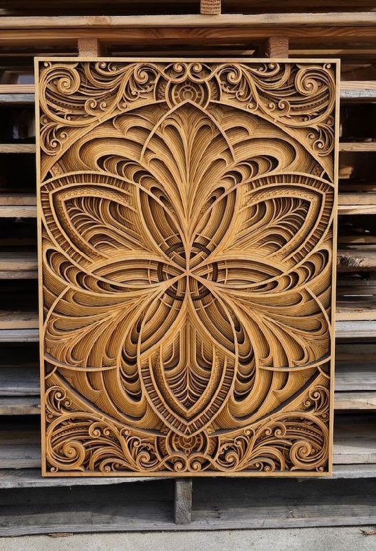 Multilayer Stacked Wooden Wall Art, Packaging Type : Thermocol Box, Carton Box, Cardboard Box