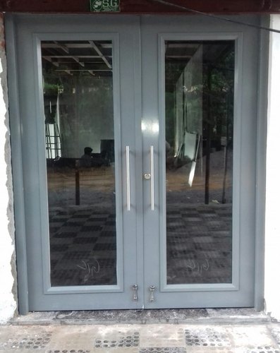 Galvanized Glass Door