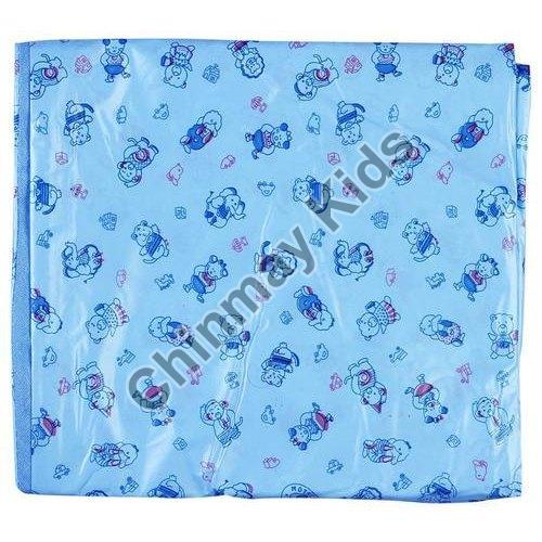 Chinmay Kids Plastic Printed Baby Sheet, Color : Blue