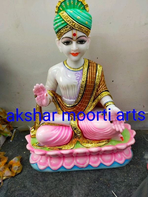 Printed Marble 25kg lord swami narayan, for Worship, Temple, Office, Home, Gifting