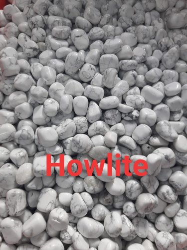 Howlite Tumbled Stones, Color : Off White