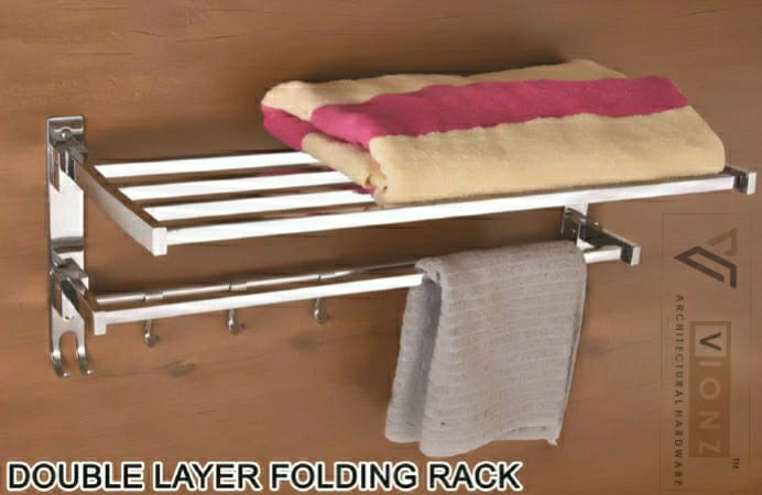 DOUBLE LAYER SQUAER FOLDING RACK