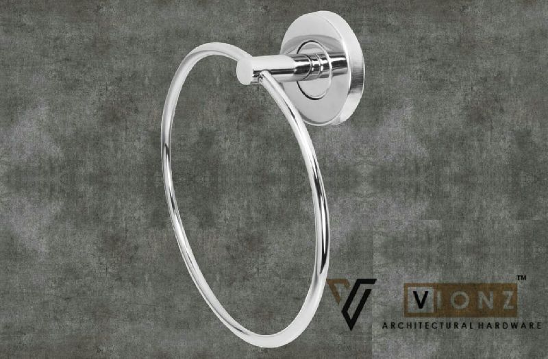 Polished Stainless Steel ROUND RING, for BATHROOM ACCESSORIES, Color : SILVER