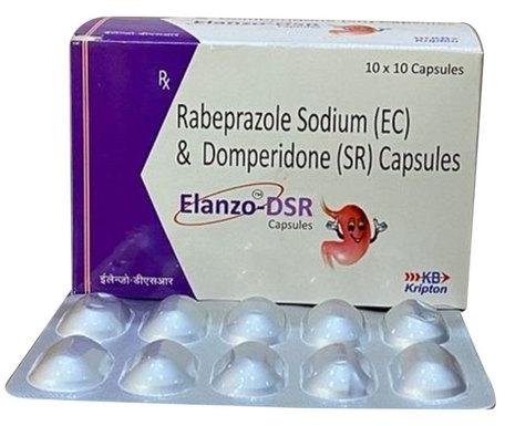 Rabeprazole Sodium & Domperidone Capsules, for Acidity, Packaging Type : 10*10