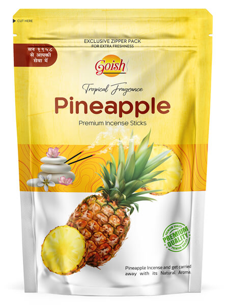 Goish Pineapple Incense Stick, for Worship, Length : 8 Inch