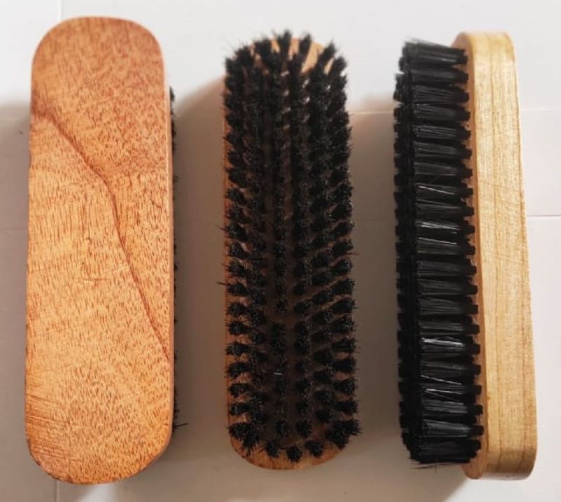 26 Inch Wooden Shoe Polish Brush, Color : Brown