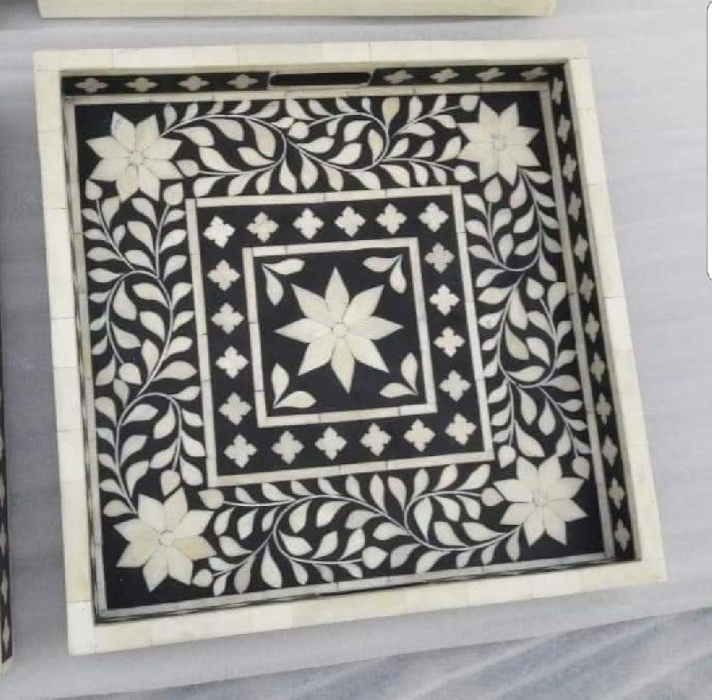 Mother of Pearl Inlay Square Tray