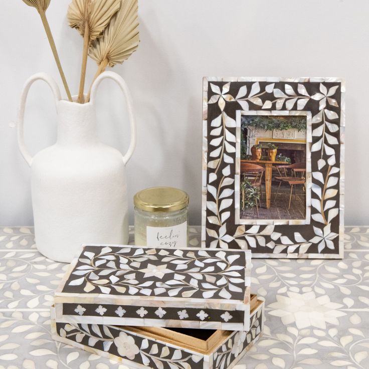 Mother of Pearl Photo Frame with Box