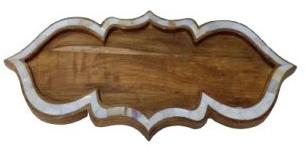 CNC Leaf Shape Wooden Serving Platter, Color : Light Brown