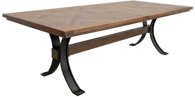 180x100x76 cm Mango Wood Dining Table, Color : Brown