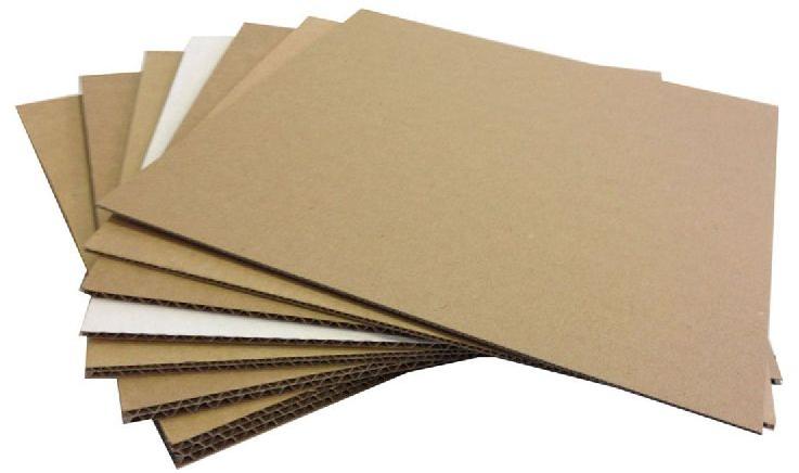 Plain Kraft Paper Corrugated Sheets, Shape : Rectangular, Square
