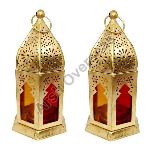 Carved Polished Iron Moroccan Hanging Lantern, Technics : Hand Made