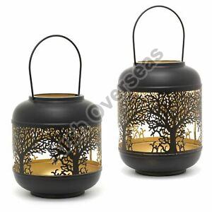 Metal ruand lantern, for Decoration, Color : Black