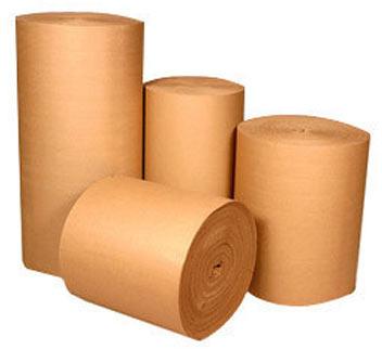 Plain Flexible Corrugated Rolls, Color : Brown