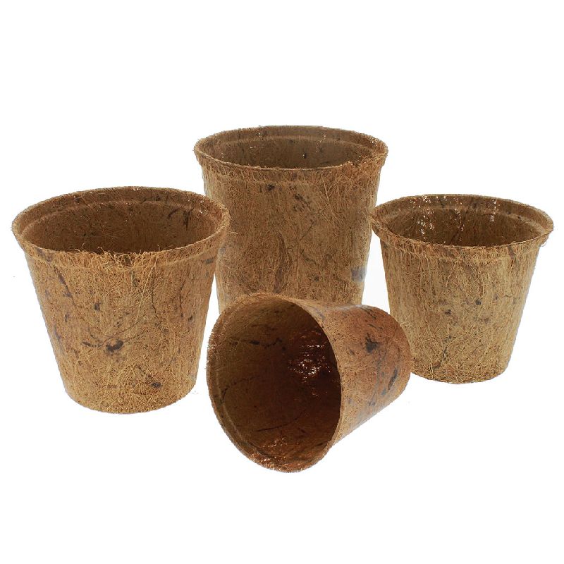Round Coco Pots, for Garden Decor, Pattern : Plain