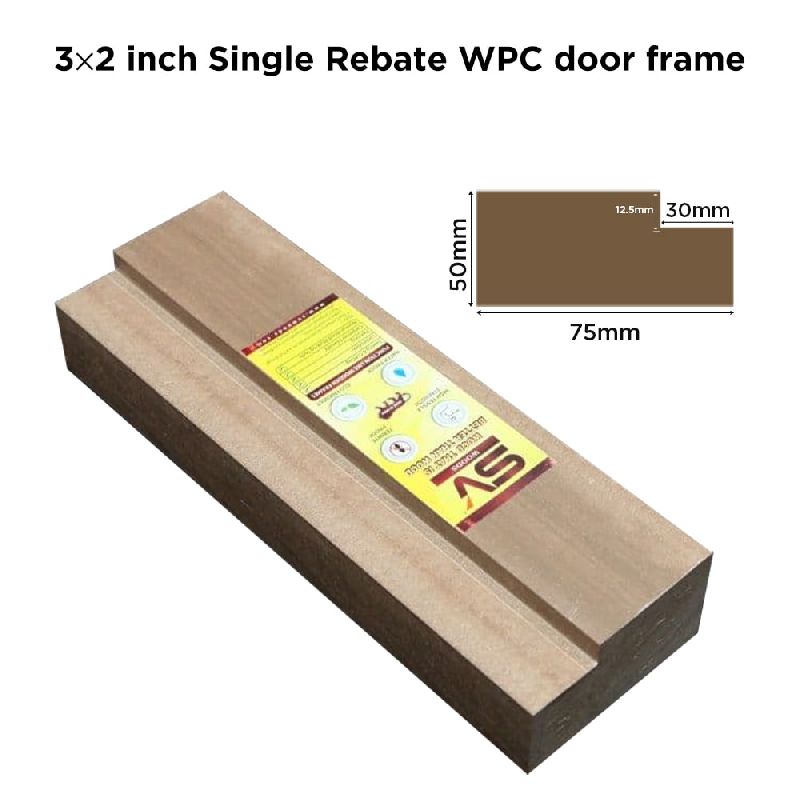 brown-3x2-inch-single-rebate-wpc-door-frames-at-best-price-inr-215