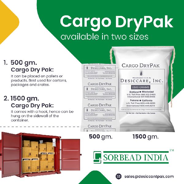 Desiccant Pouches Moisture Absorber Bags for Cargo Shipments at Best