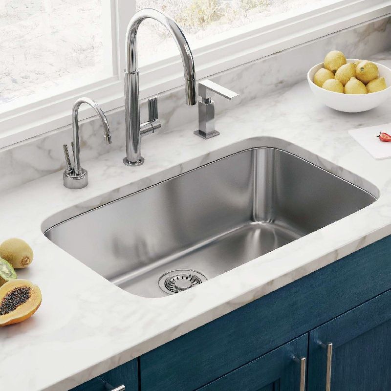 Rectangular Polished Stainless Steel Modern Kitchen Sink, Color : Silver