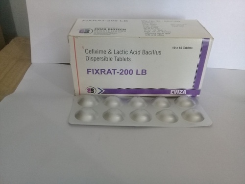 Cefixime Lactic Acid Bacillus Dispersible Tablets, Packaging Type : Box
