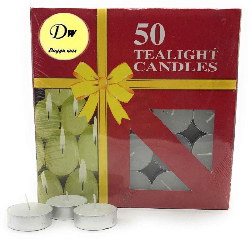 Polished Duggu Wax TeaLights Candles, for Smokeless, Packaging Size : 30 Piece