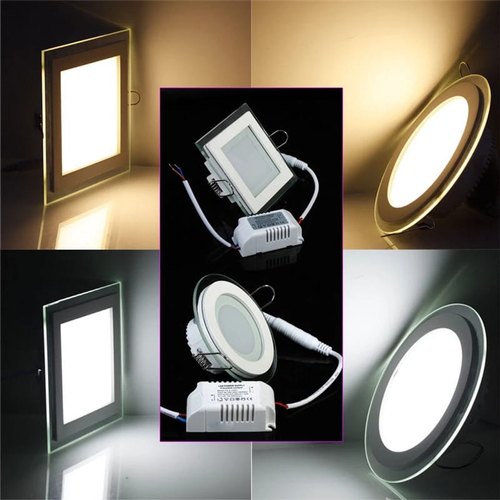 Squre LED Round Panel Lights, Lighting Color : Pure White