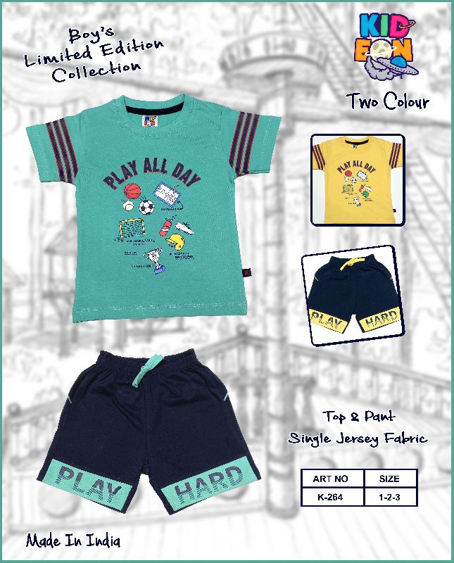 Cotton t shirt and shorts k-264, Gender : Kids