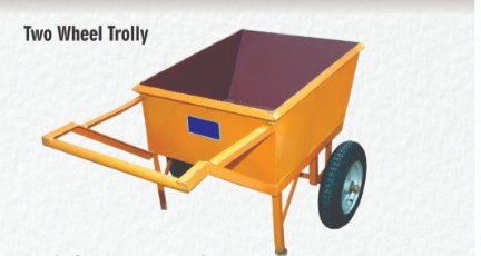 Steel Two Wheel Trolley, for Industrial Purpose, Color : Orange