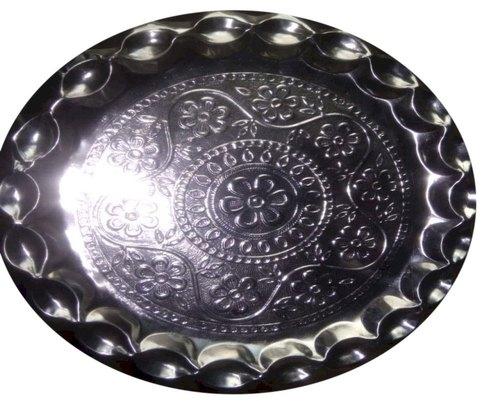 Nickel Plated Iron Tray, Shape : Circular