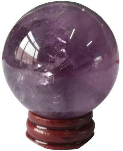 Round Polished Amethyst Stone Ball, for Decoration Use, Size : Standard
