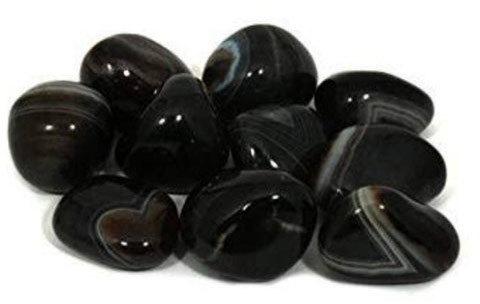 Oval Polished Black Onyx Stone, for Healing, Size : Standard