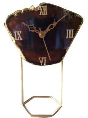 Brown Agate Clock