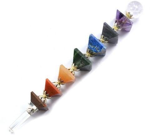 Tower Gemstone Healing Wands, for Meditation Tool, Size : 5 Inch