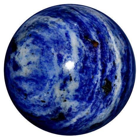 Sodalite Stone Ball, for Decoration, Color : Blue