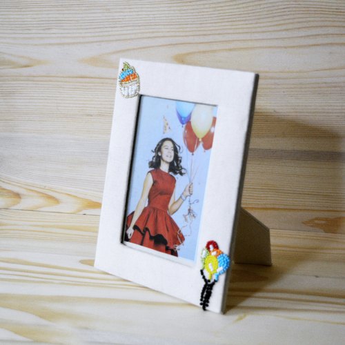 Wooden photo frame, Color : White