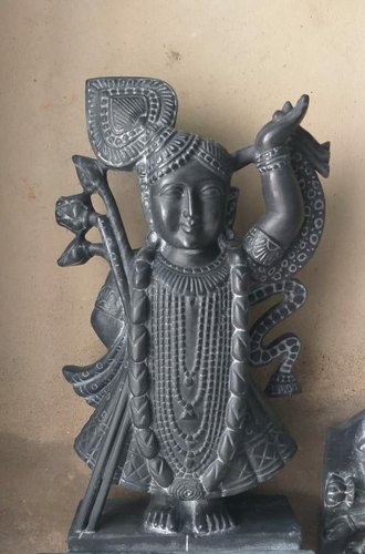 Black Shrinath Ji Marble Statue, for Worship