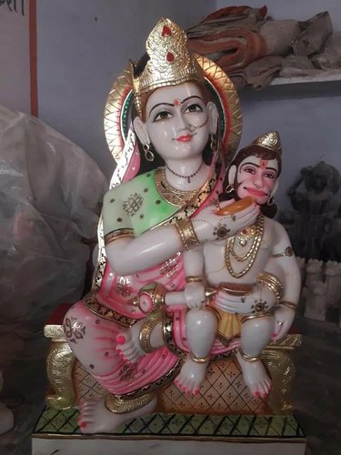 Marble Anjani Maa Statue