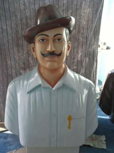 Polished Marble Bhagat Singh Statue, Pattern : Painted