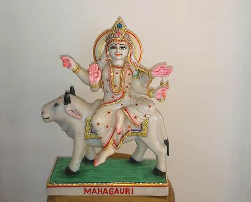 Polished Marble Maha Gauri Statue, Color : Multicolors