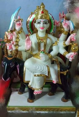 Polished Marble Meldi Maa Statue, Color : Multicolors