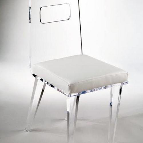 Square Acrylic Chair, Back Type : Mid Back