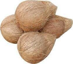 Common Whole Semi Husked Coconut, Color : Brown