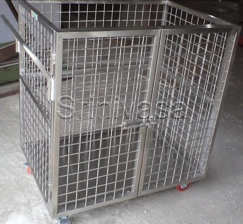 Easy Move Stainless Steel Cage Trolley, Capacity : 100-150 kg, 200-250KG