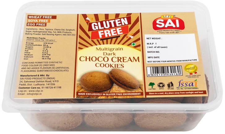 Choco Cream Cookies gluten free, Shelf Life : 3months