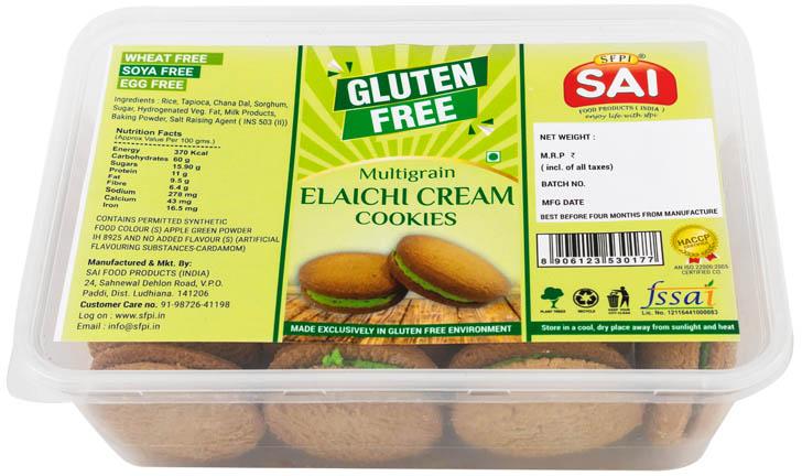 Elaichi Cream Cookies gluten free